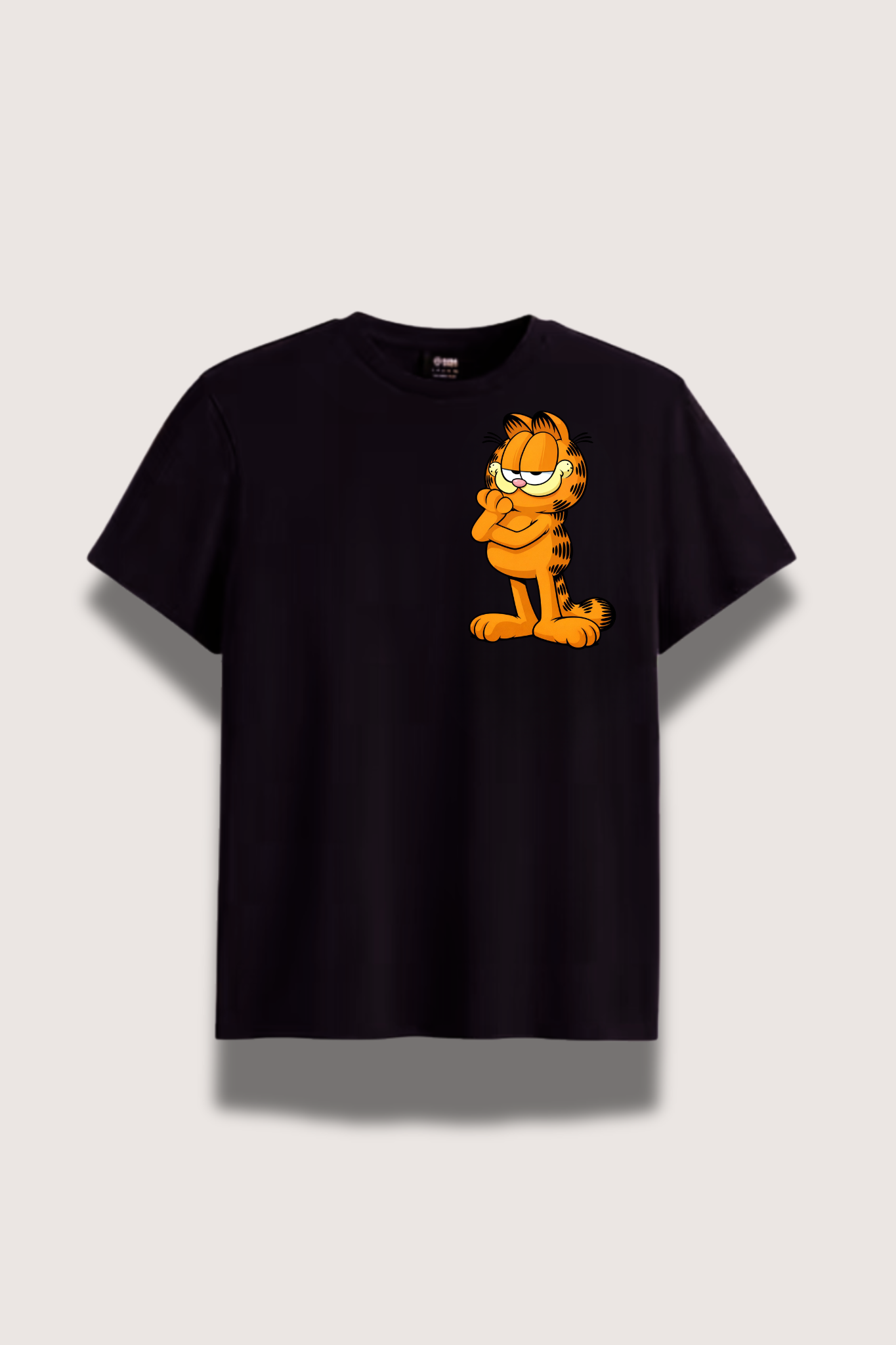 ONTOP Lifestyle Garfield Printed Black Premium T-Shirt - Image 4