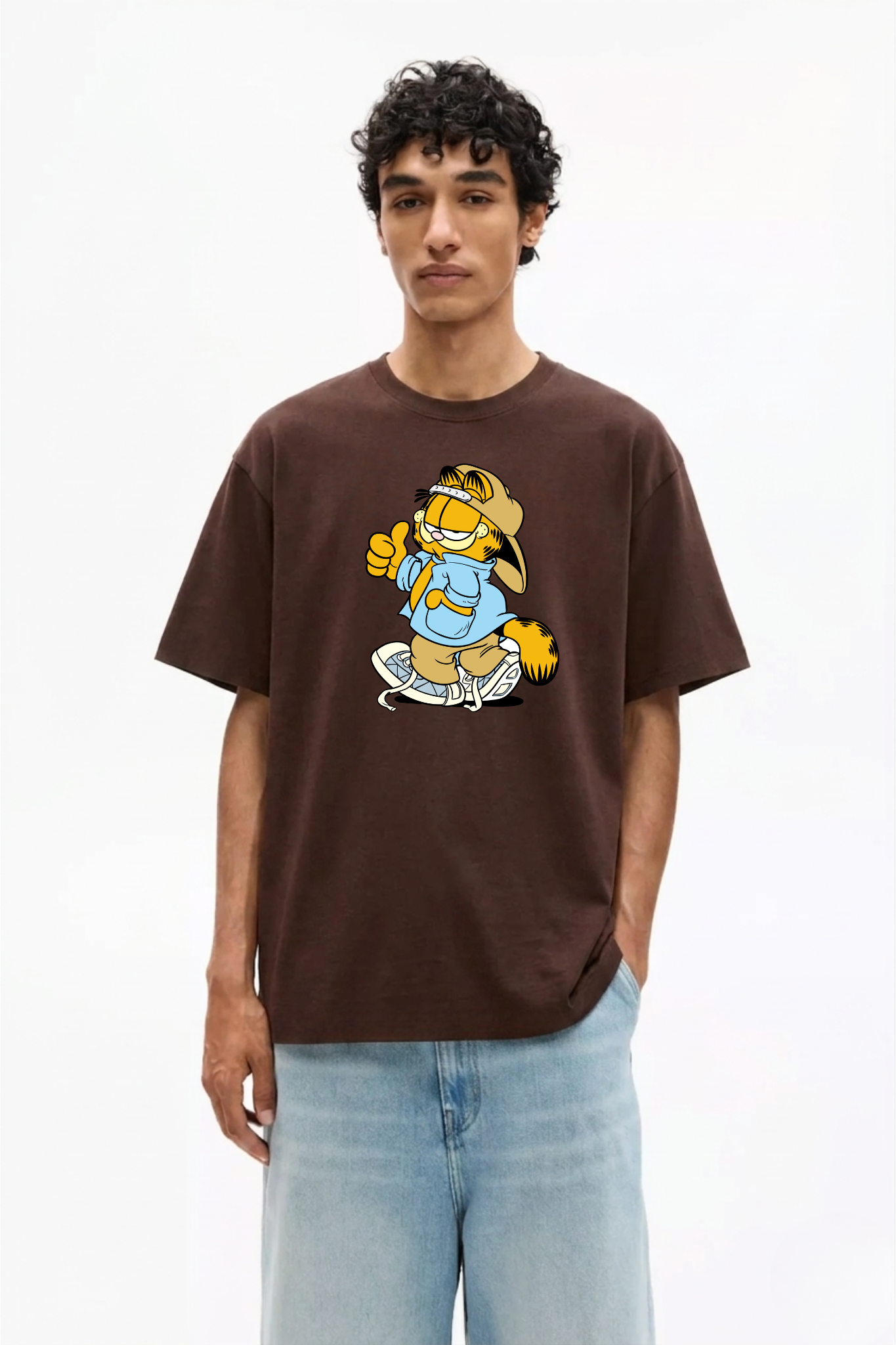 ONTOP Lifestyle Garfield Printed Brown Premium T-Shirt