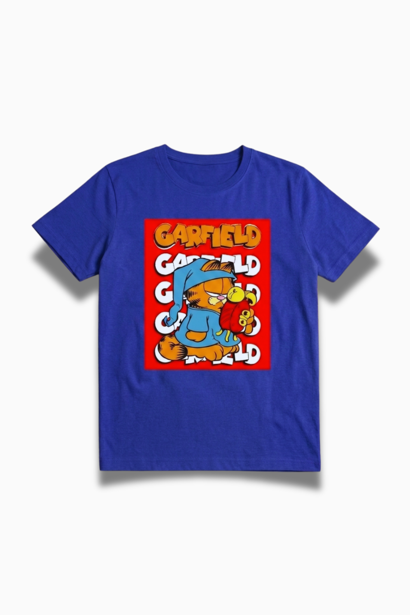 ONTOP Lifestyle Garfield Night Suit Printed Blue Premium T-Shirt - Image 2