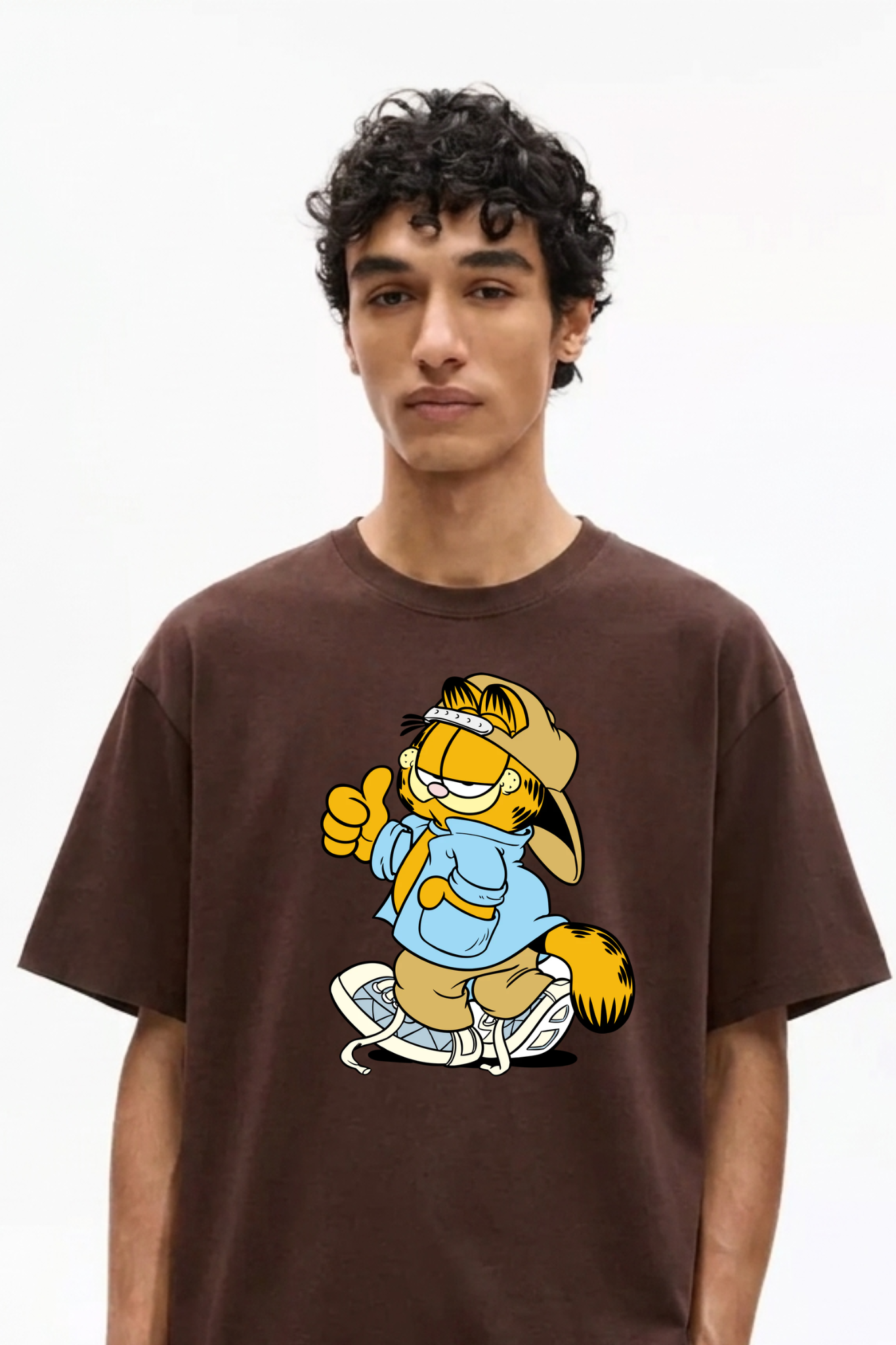 ONTOP Lifestyle Garfield Printed Brown Premium T-Shirt - Image 2