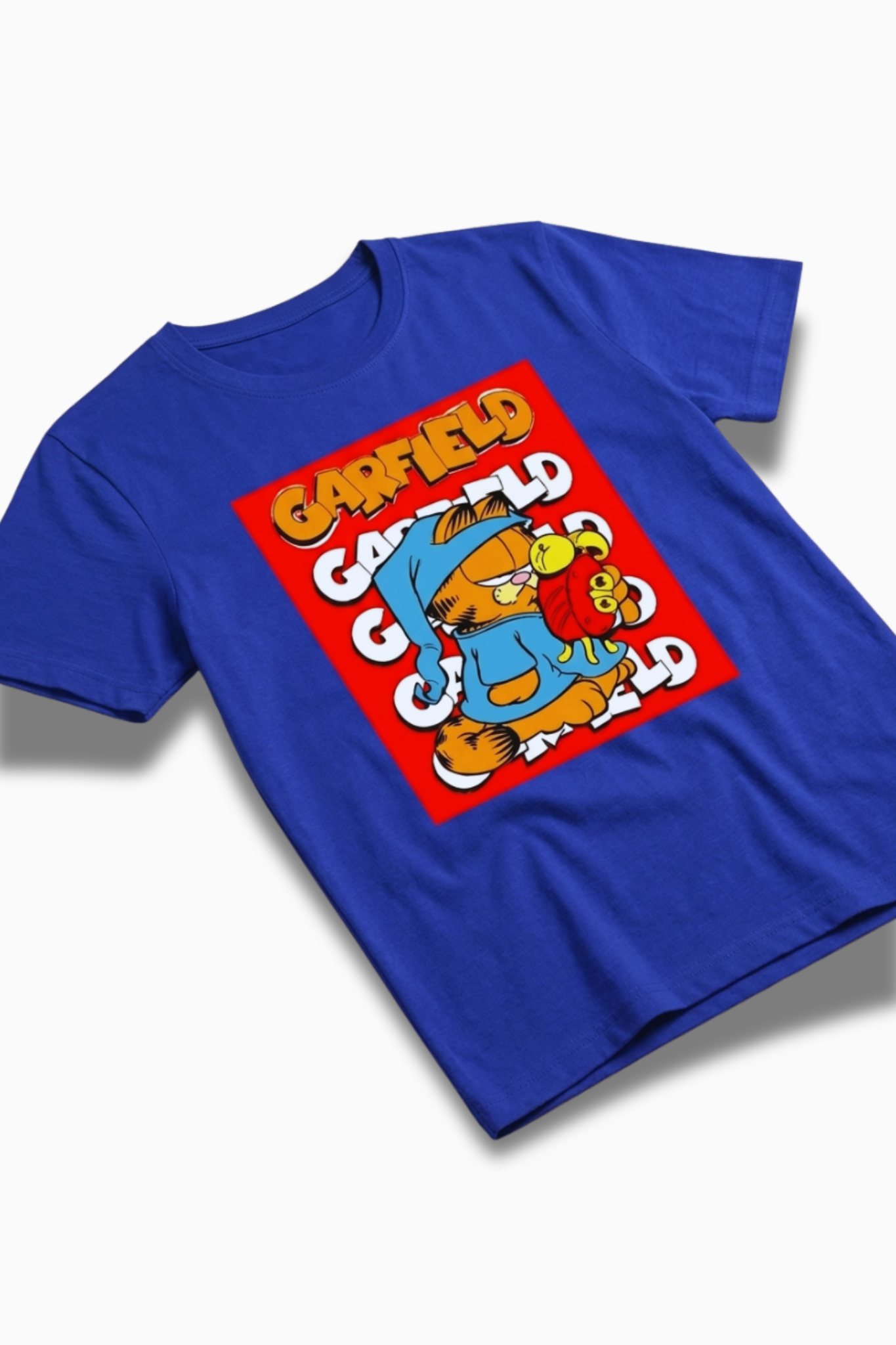 ONTOP Lifestyle Garfield Night Suit Printed Blue Premium T-Shirt - Image 3