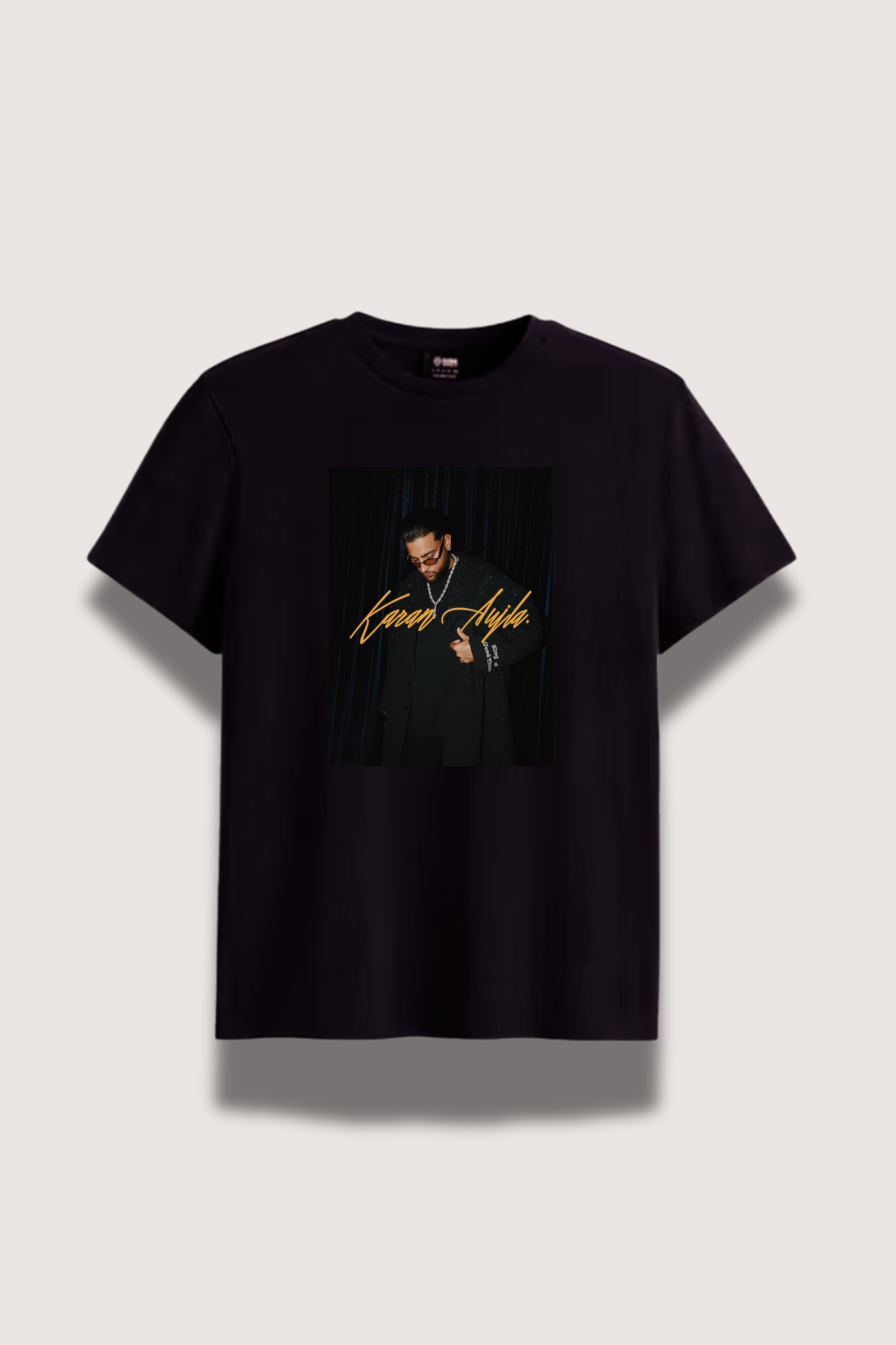 ONTOP Lifestyle Karan Aujla Profile Printed Black Premium T-shirt